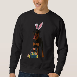 Sweatshirt Bunny Ears Rottweiler chien mignon chien lapin 1
