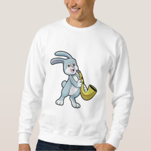 Sweatshirt Bunny en musique avec saxophone