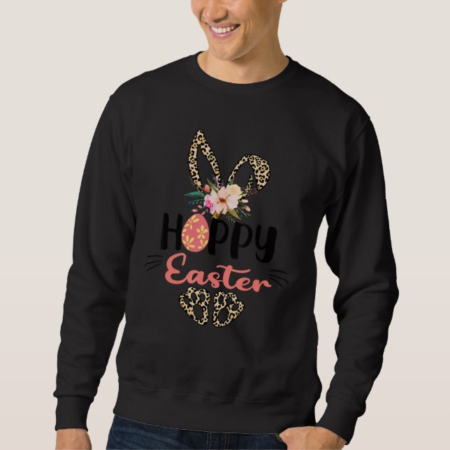 Sweatshirt Bunny Est Hoppy avec Leopard (Devant)