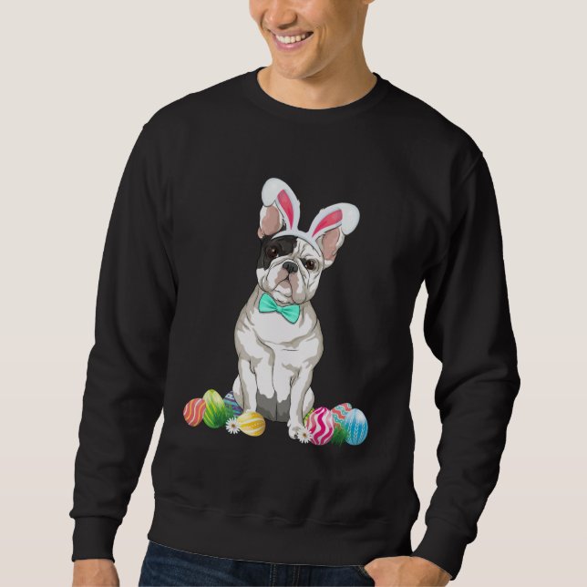 Sweatshirt Bunny French Bulldog Easter Happy Easter Dog (Devant)