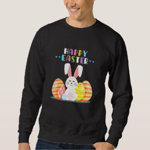 Sweatshirt Bunny Pastel Printemps Chasse Oeufs Rabbit Joyeux