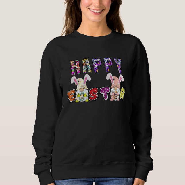 Sweatshirt Bunny Pastel Spring Hunt Eggs Rabbit Happy Easter  (Devant)
