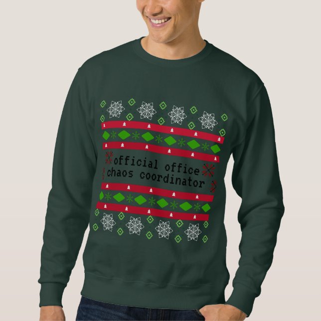 Sweatshirt Bureau Officiel Personnalisé "Sweater" laid (Devant)