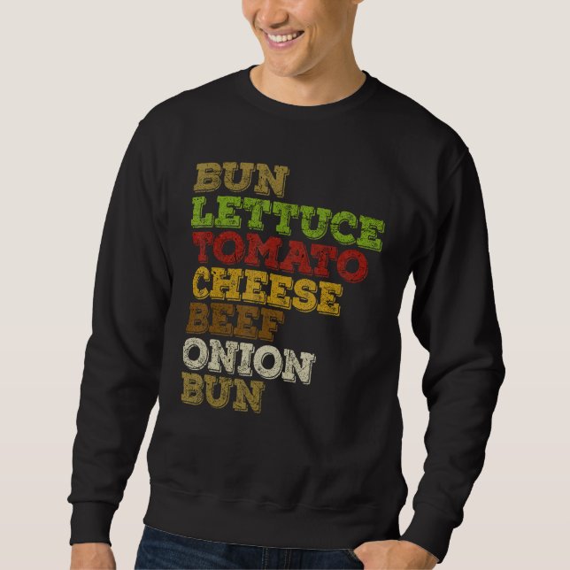 Sweatshirt Burger Day Cheeseburger Hamburger Beef Anatomy (Devant)
