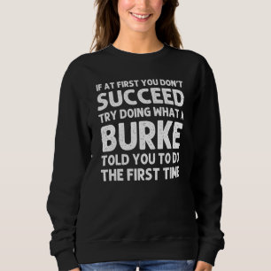 Sweatshirt Burke Nom Famille Arbre Anniversaire Idée de Réuni