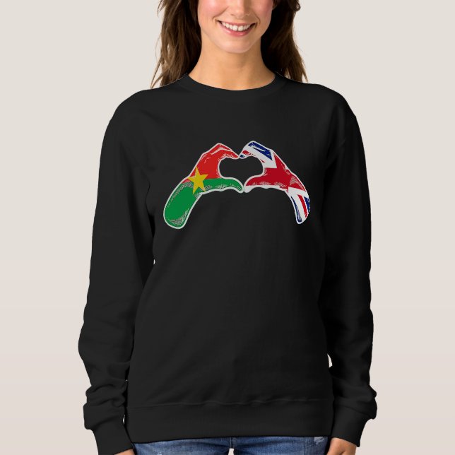 Sweatshirt Burkina Faso British Flag  Burkinabe British UK He (Devant)