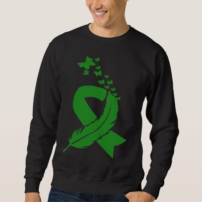 Sweatshirt Butterfly Feather Ribbon Cerebral Palsy Mental Hea (Devant)