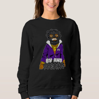 Sweatshirt By AnyMeans Girl Dark Iris 3s Unisexe Correspondan