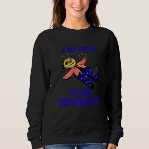 Sweatshirt Ça va, tout va bien, beau Vood américain