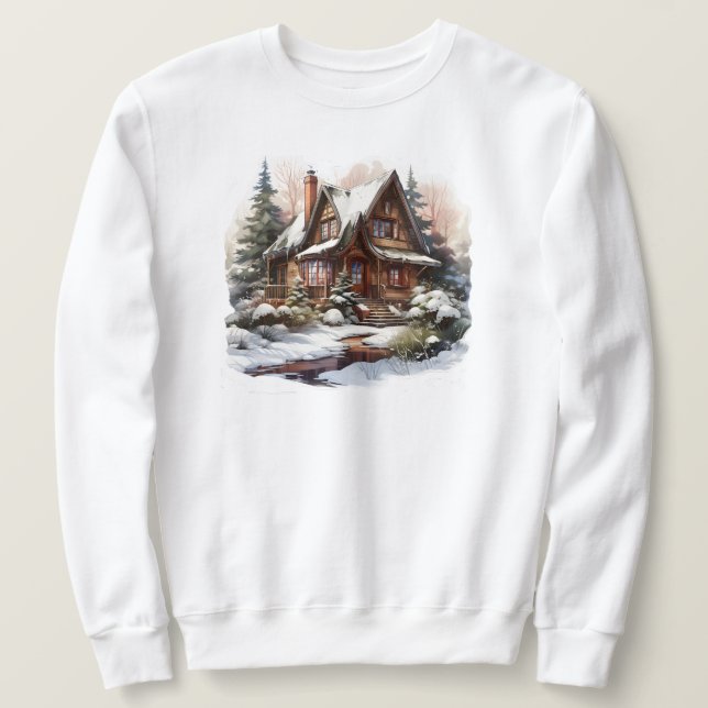 Sweatshirt Cabine de Noël (Design devant)