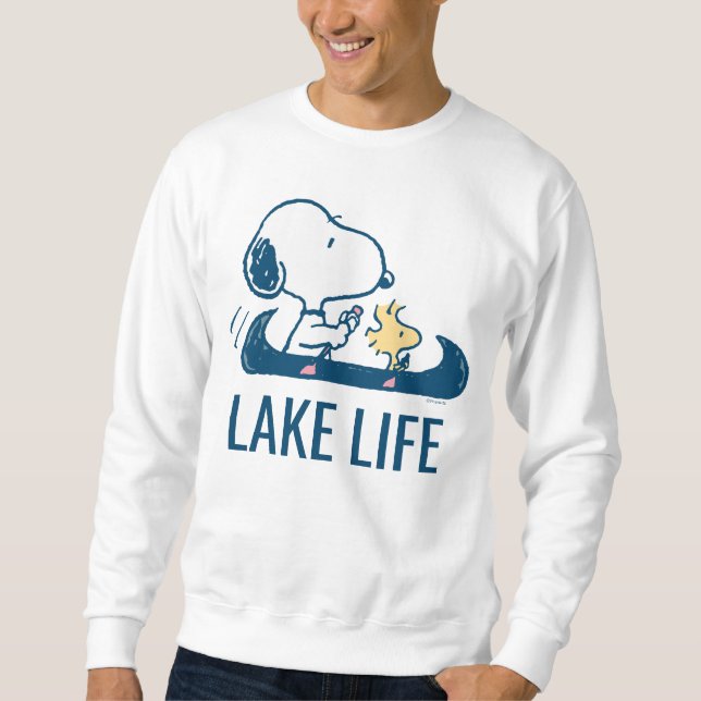 Sweatshirt cacahuètes | Canoë Snoopy & Woodstock (Devant)