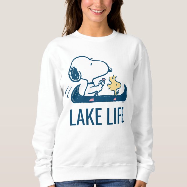 Sweatshirt cacahuètes | Canoë Snoopy & Woodstock (Devant)