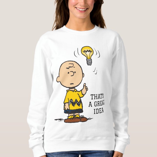 Sweatshirt cacahuètes | L'idée de l'ampoule de Charlie Brown (Devant)