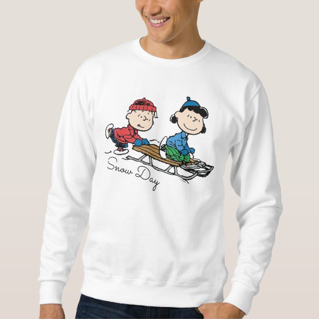 Sweatshirt cacahuètes | Linus & Lucy Sled Riding (Devant)