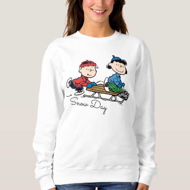 Sweatshirt cacahuètes | Linus & Lucy Sled Riding (Devant)