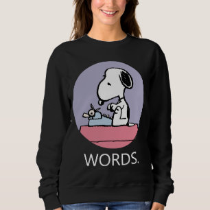 Sweatshirt cacahuètes Snoopy à la machine à écrire