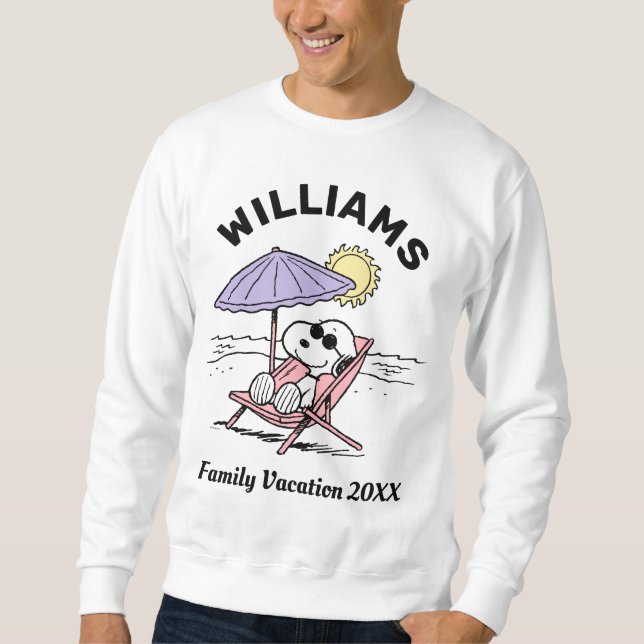 Sweatshirt cacahuètes | Snoopy Beach Vacances en famille (Devant)