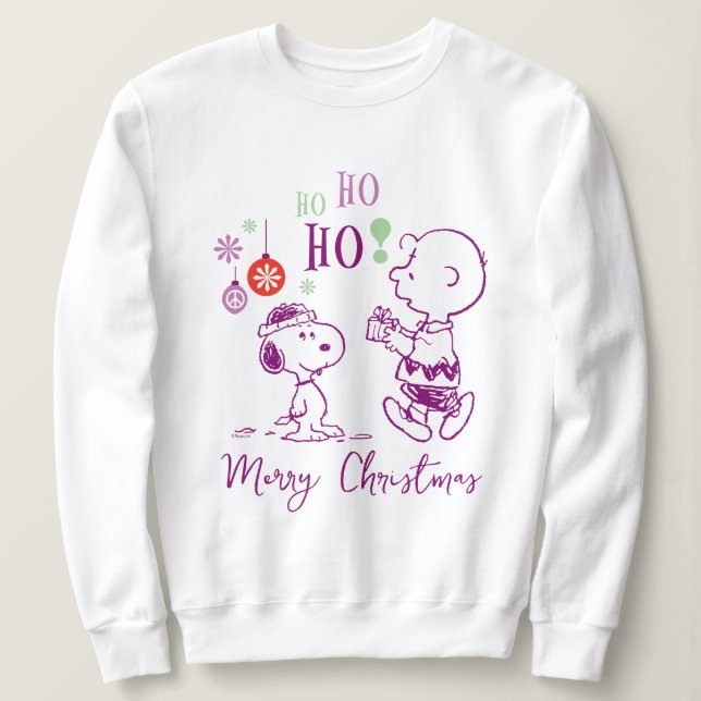 Sweatshirt cacahuètes | Snoopy & Charlie Brown Ho Ho Ho (Design devant)