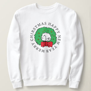 Sweatshirt cacahuètes Snoopy Christmas Wreath