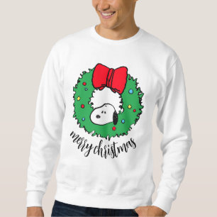 Sweatshirt cacahuètes   Snoopy Christmas Wreath & Bow