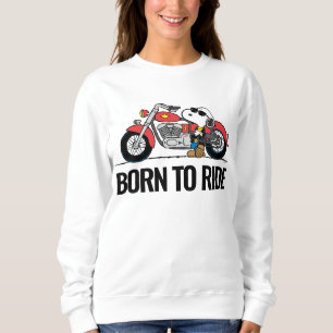 Sweatshirt cacahuètes   Snoopy et sa moto