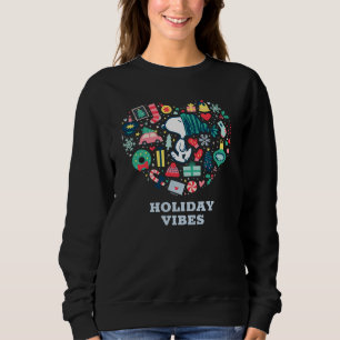 Sweatshirt cacahuètes Snoopy Holiday Happiness Heart