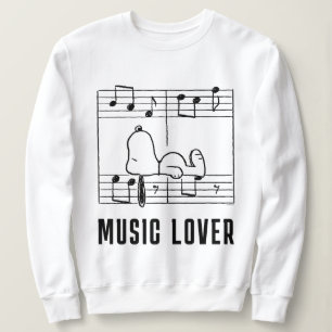 Sweatshirt cacahuètes Snoopy Musical Notes