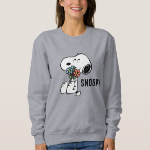 Sweatshirt cacahuètes   Snoopy Stop & Smell the Flowers