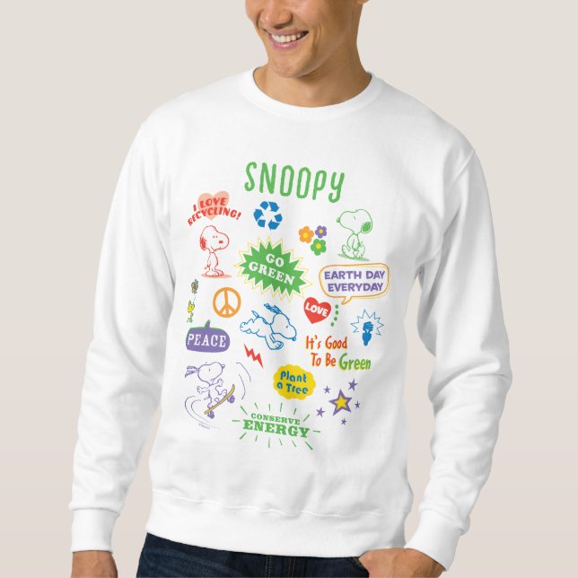 Sweatshirt cacahuètes | Snoopy Tout Pour Le Recyclage (Devant)