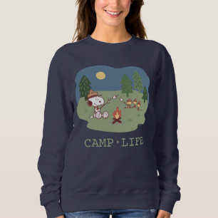Sweatshirt cacahuètes Snoopy & Woodstock au feu de camp