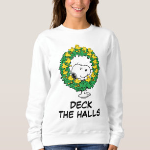 Sweatshirt cacahuètes   Snoopy & Woodstock Chemise de Noël