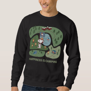 Sweatshirt cacahuètes   Snoopy & Woodstock Happiness is Campi