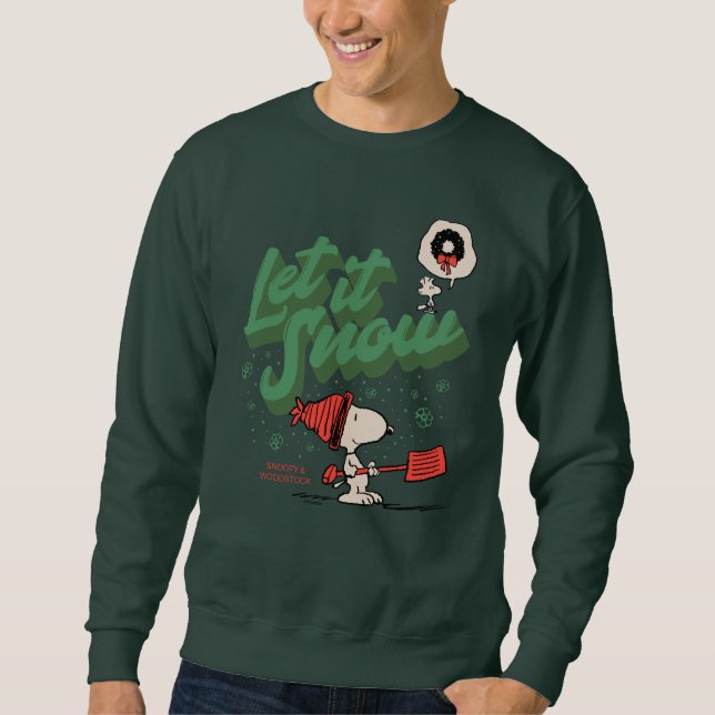Sweatshirt cacahuètes | Snoopy & Woodstock Laisser neiger (Devant)