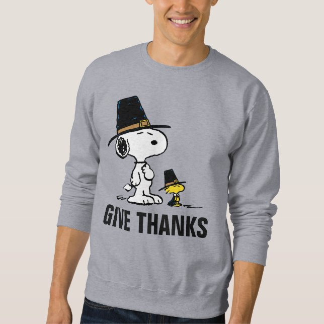 Sweatshirt cacahuètes | Snoopy & Woodstock Pilgrim (Devant)