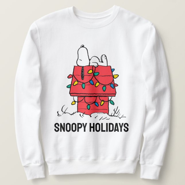 Sweatshirt cacahuètes | Snoopy's Dog House With Lights (Design devant)