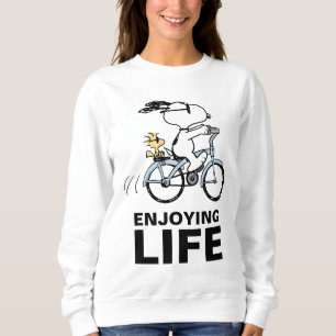 Sweatshirt cacahuètes Vélo Snoopy & Woodstock
