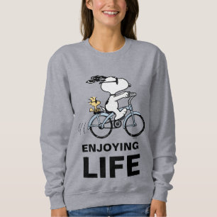Sweatshirt cacahuètes   Vélo Snoopy & Woodstock