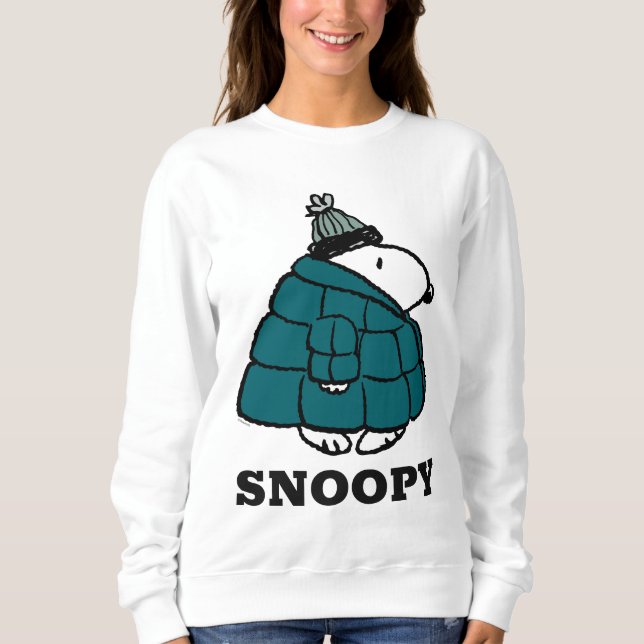 Sweatshirt cacahuètes | Veste Snoopy Winter Puffer (Devant)