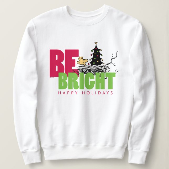 Sweatshirt cacahuètes | Woodstock Noël Soyez brillant (Design devant)