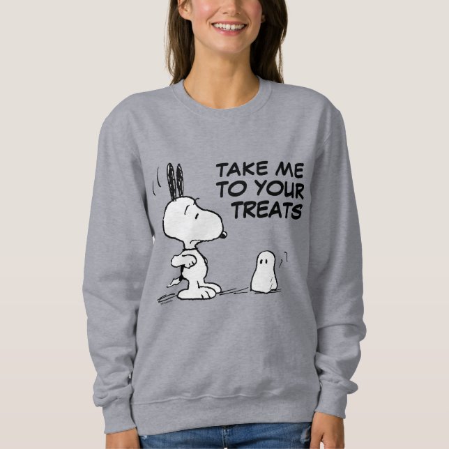 Sweatshirt cacahuètes | Woodstock Scares Snoopy (Devant)