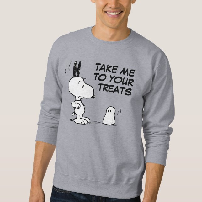 Sweatshirt cacahuètes | Woodstock Scares Snoopy (Devant)