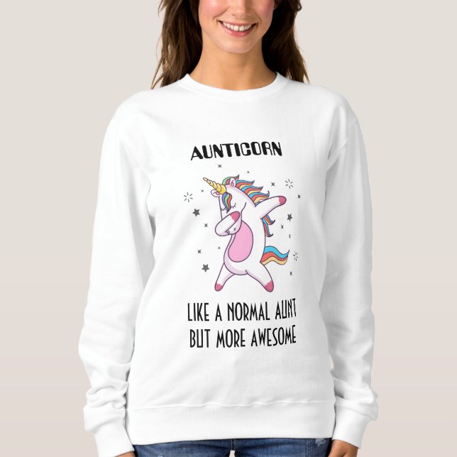 Sweatshirt Cadeau Aunticorn Pour Tante (Devant)