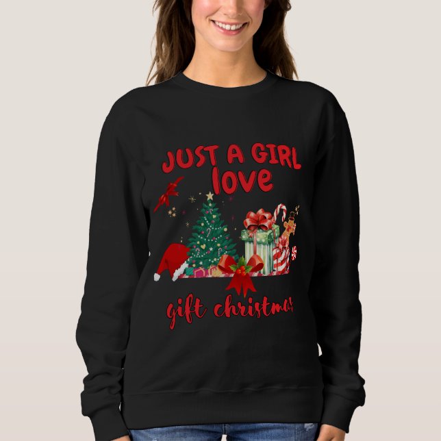 Sweatshirt cadeau d'amour pour une fille noël (Devant)