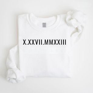 Sweatshirt Cadeau d'anniversaire personnalisé pour couple ave