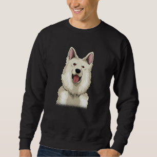 Sweatshirt Cadeau de berger suisse blanc
