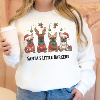 Sweatshirt Cadeau de Noël drôle pour maman de bouledogue fran