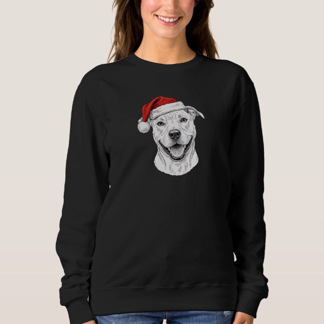 Sweatshirt Cadeau de Noël personnalisé au nom de Pitbull dess (Devant)