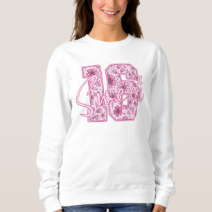 Sweatshirt Cadeau élégant de 16 ans pour Sweet 16 à fleurs ro