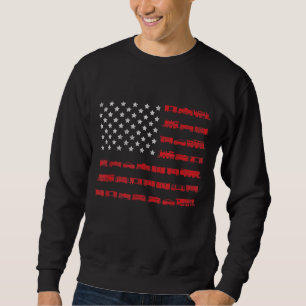 Sweatshirt Cadeau ferroviaire américain Flag