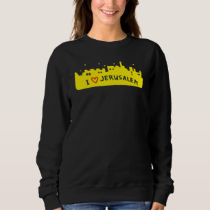 Sweatshirt Cadeau Jérusalem ville Israël pour hommes femmes 4